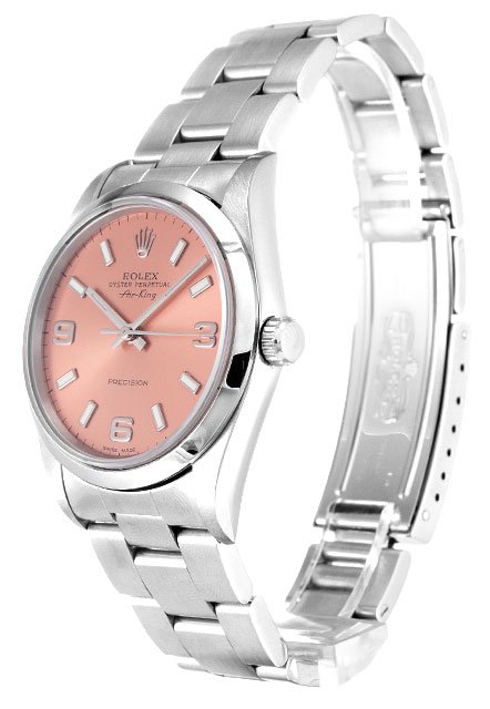 Replica Rolex Air-King 34mm Pink Dial 114200