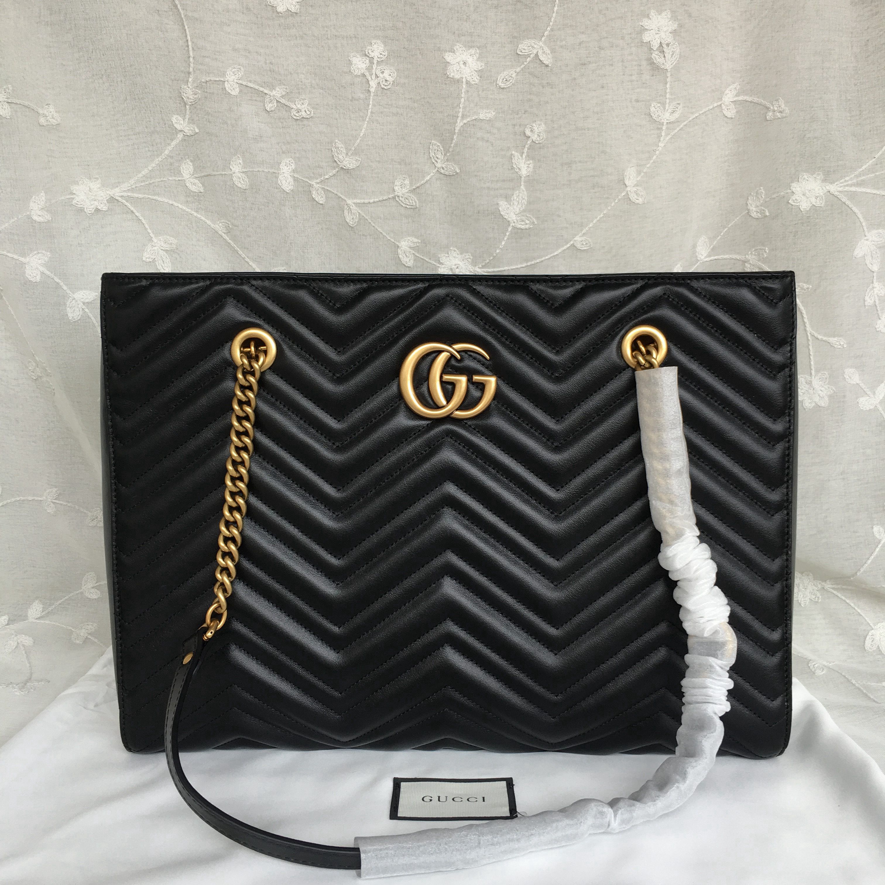 Gucci Marmont Metalasse black tote bag 524578