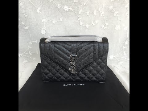 ENVELOPE MEDIUM BAG IN MIX MATELASSÉ GRAIN DE POUDRE EMBOSSED LEATHER