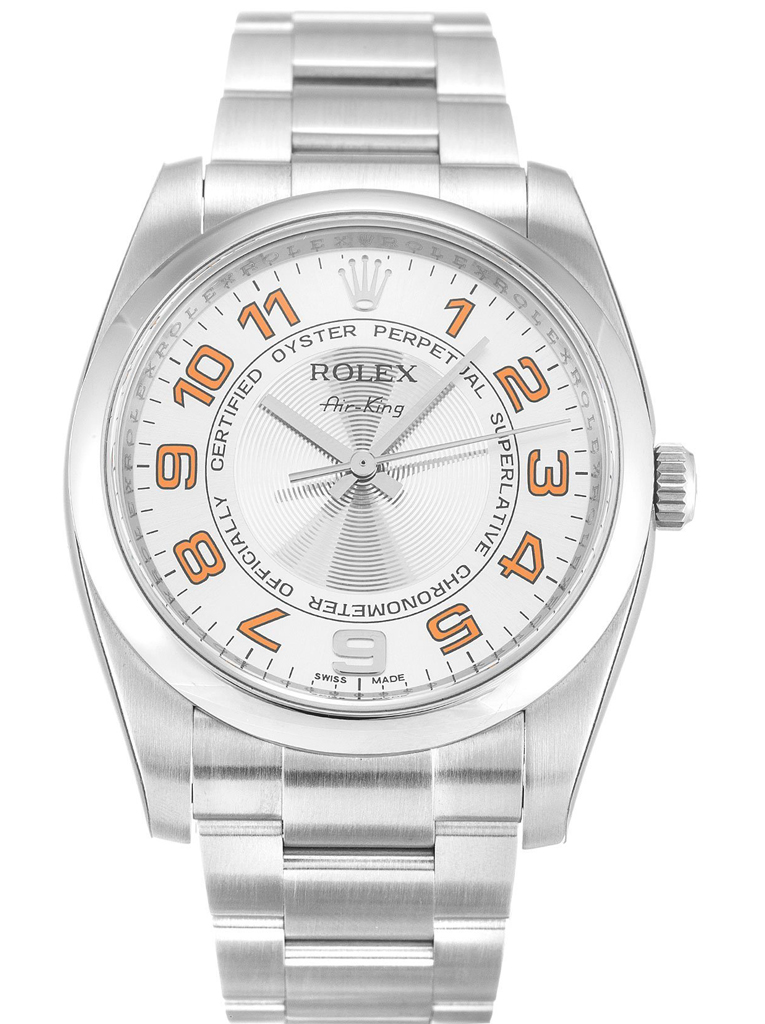 Replica Rolex Air-King 34mm Silver Dial 114200