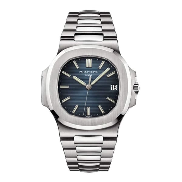 Patek Philippe Nautilus Date Sweep Seconds Stainless Steel Black Blue Dial 5711/1A-010