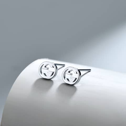 Fake Gucci Logo Earrings