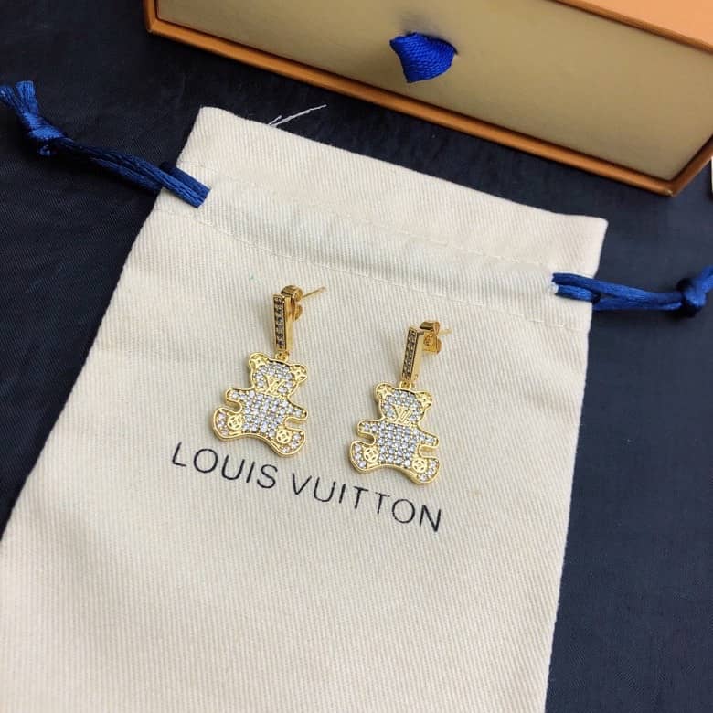 Knockoff Louis Vuitton Logo Earrings