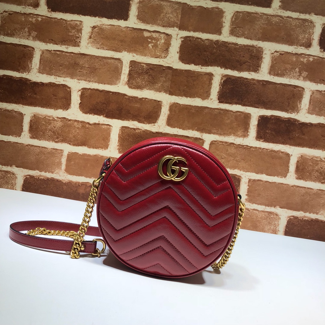 Gucci Marmont mini round shoulder bag 550154
