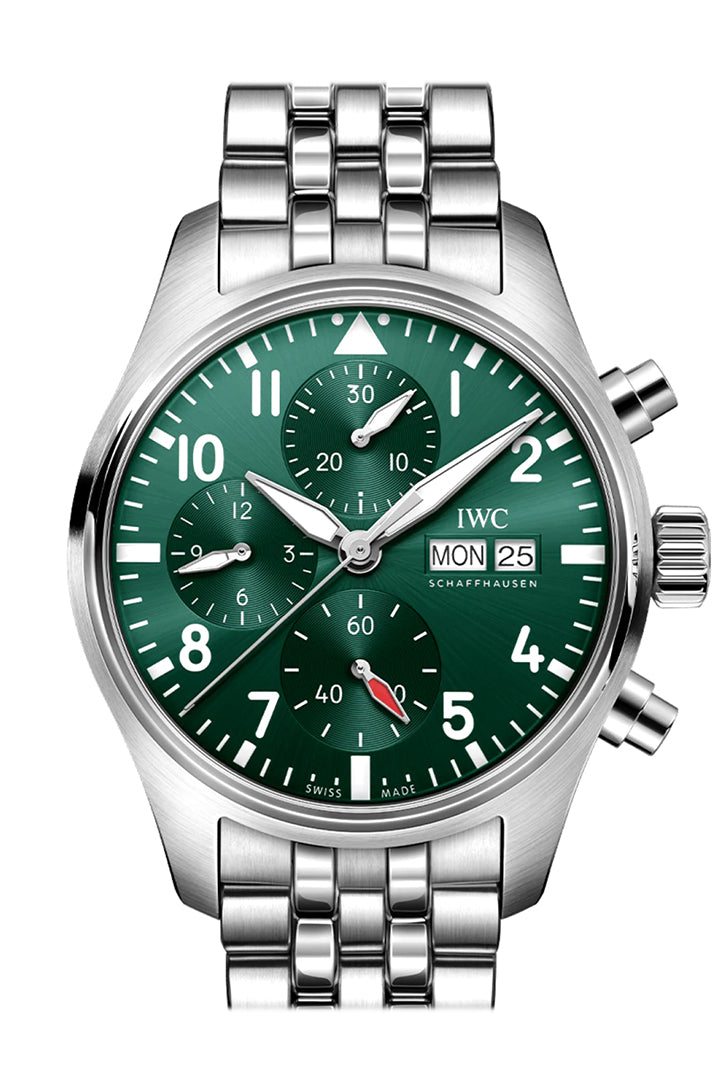 IWC Pilot Chronogragh Green Dial Watch IW388104
