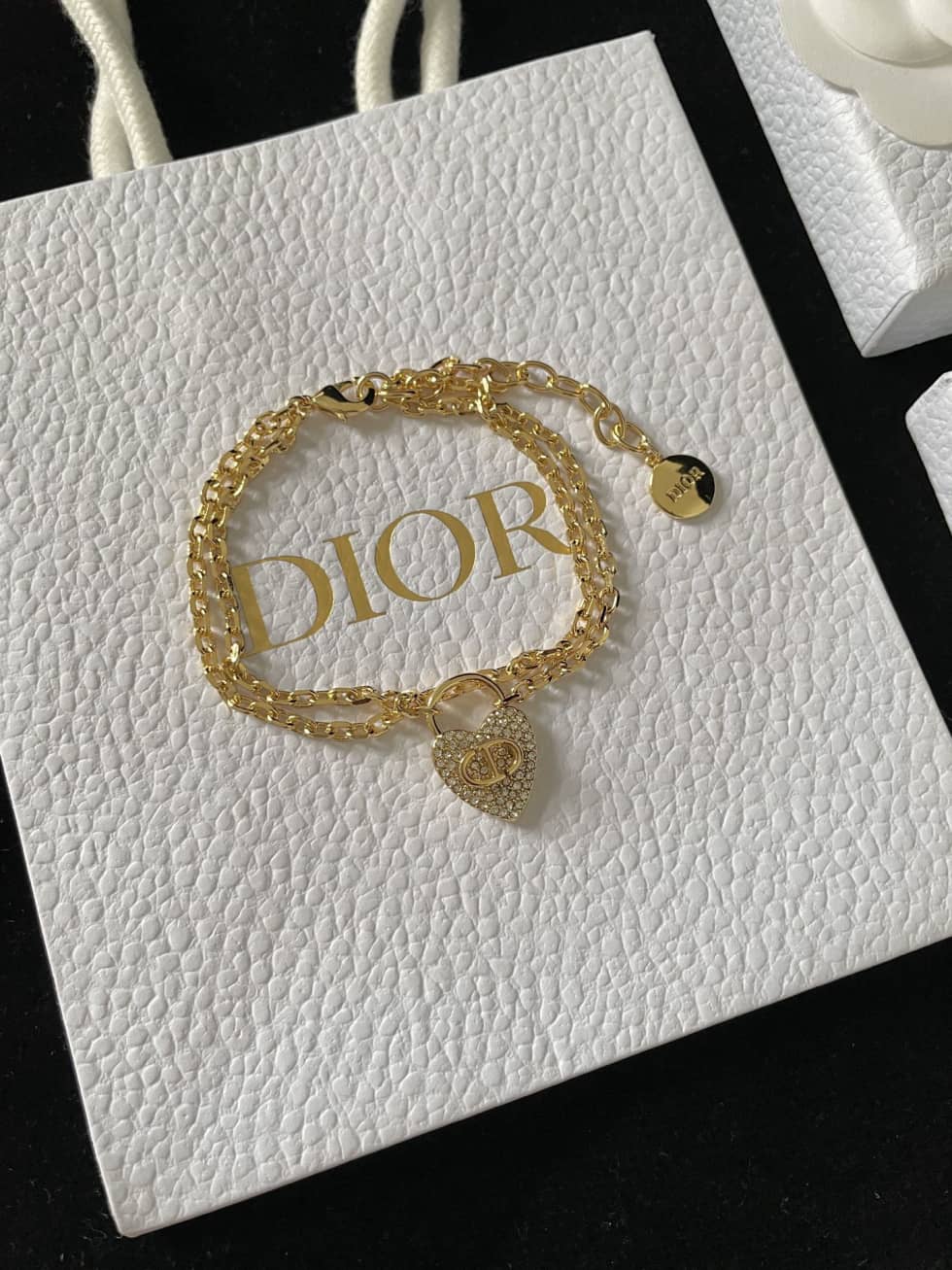 Fake Dior Logo Bracelet