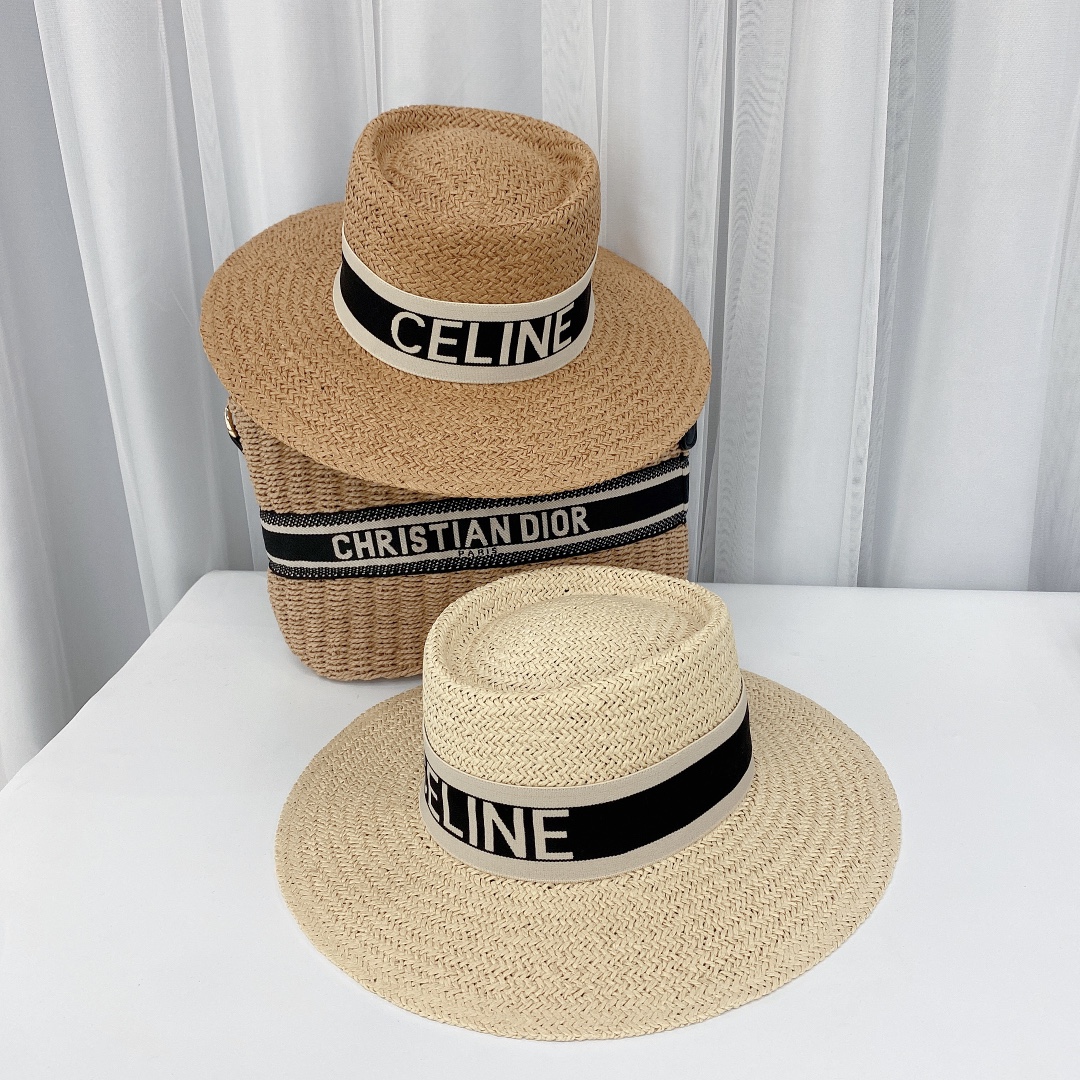 Temperament Concave Top Straw Hat