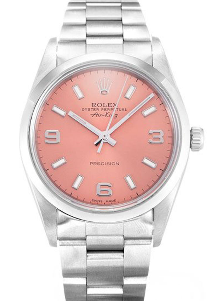 Replica Rolex Air-King 34mm Pink Dial 114200