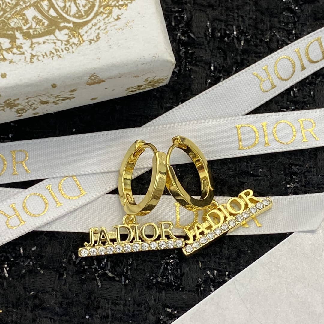 Knockoff Dior Logo Earrings