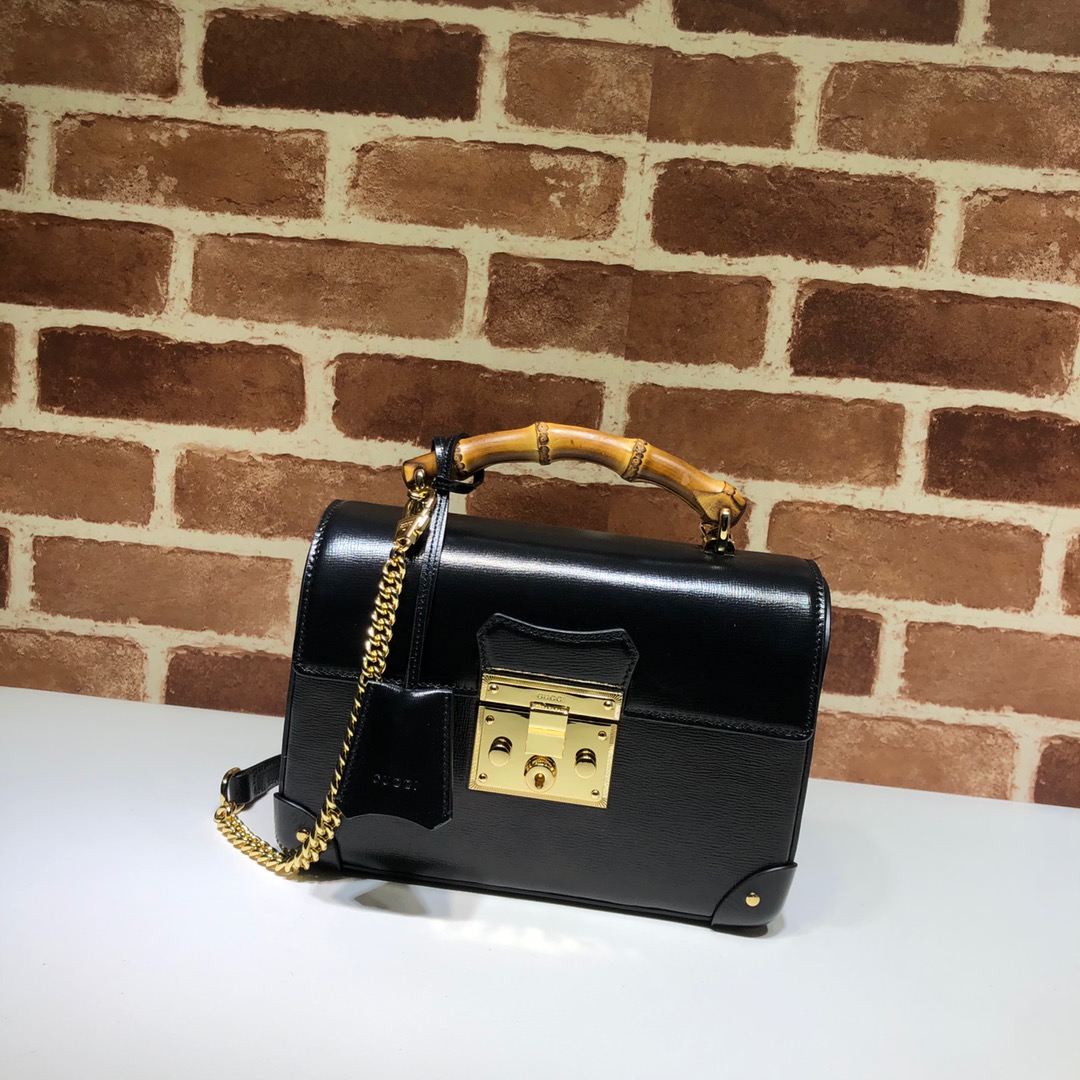 Gucci Padlock small bamboo shoulder bag 603221