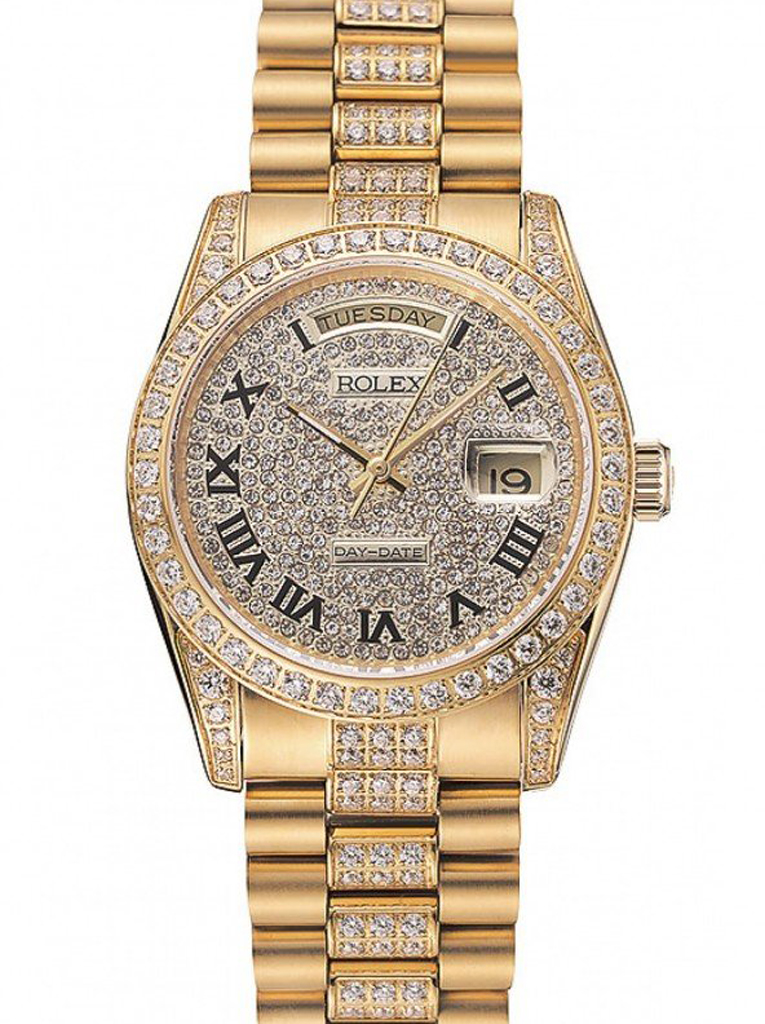 Superclone Rolex Day-Date 37mm Gold Dial 1453956