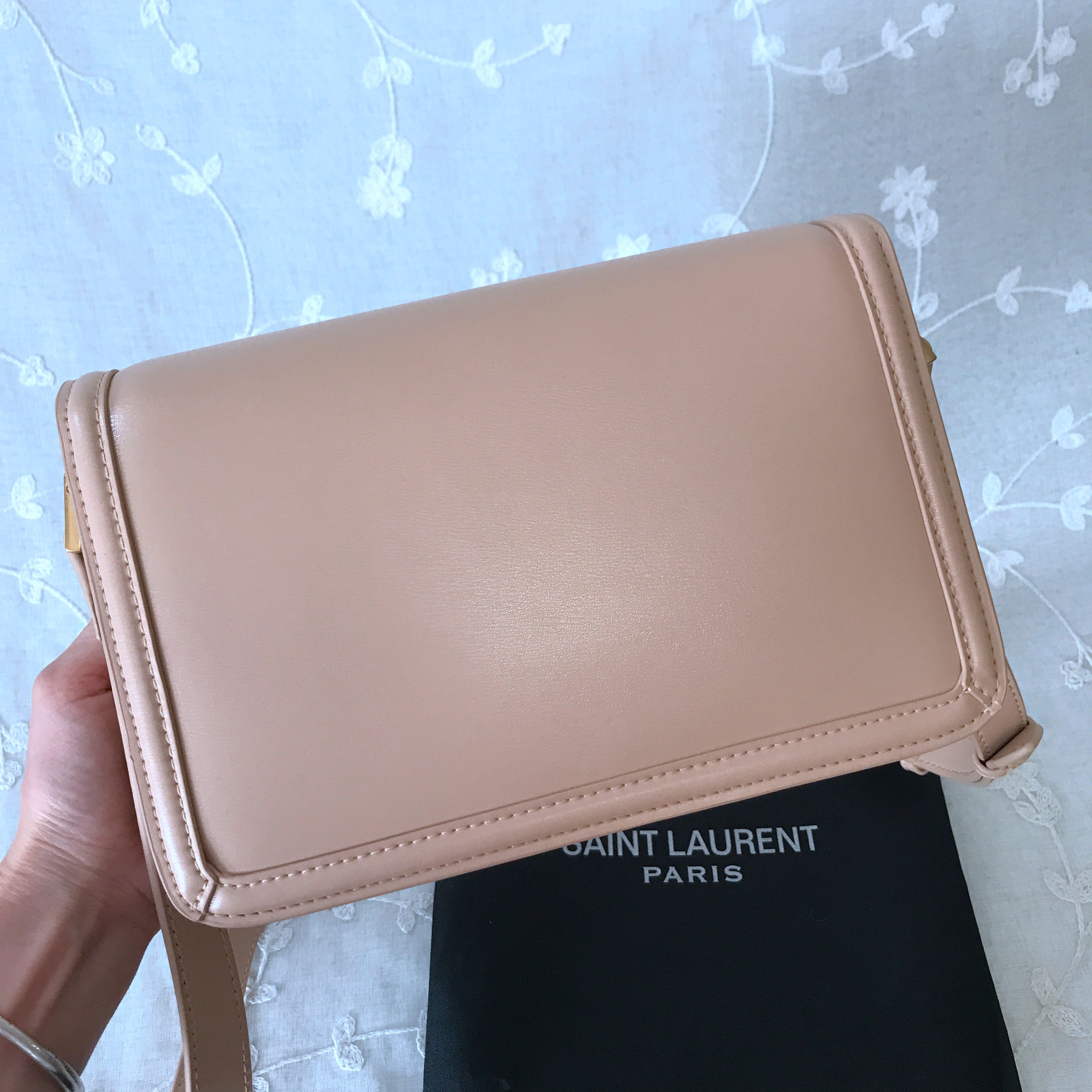 SOLFERINO SMALL SATCHEL IN BOX SAINT LAURENT LEATHER