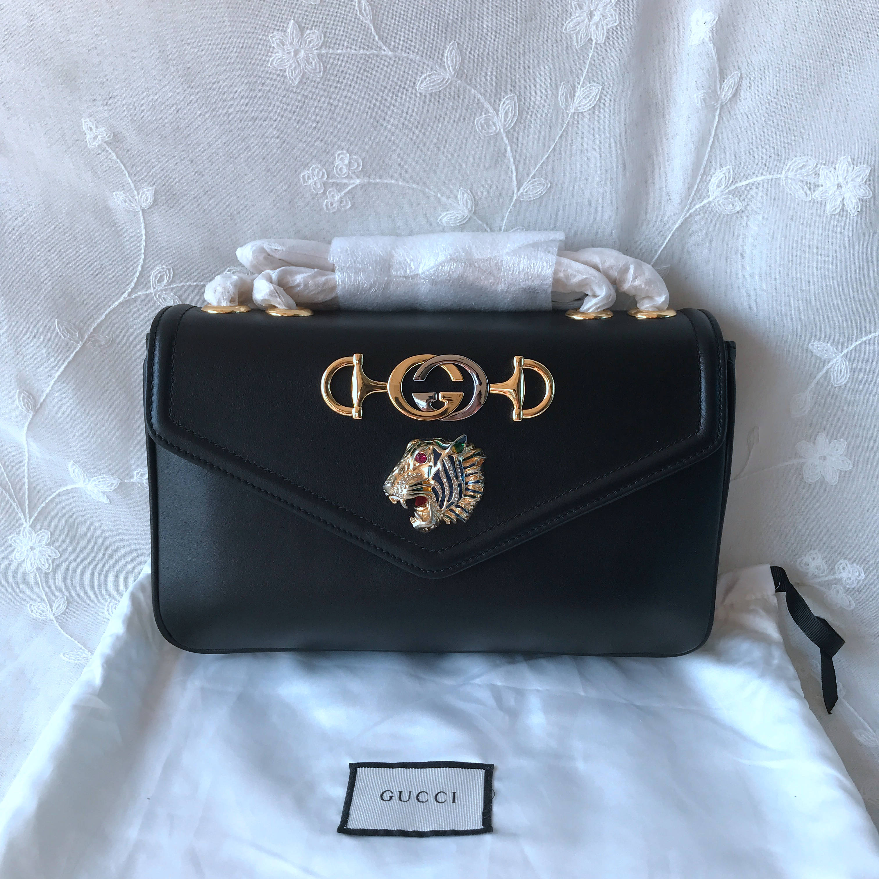 Gucci black medium rajah shoulder bag  537241