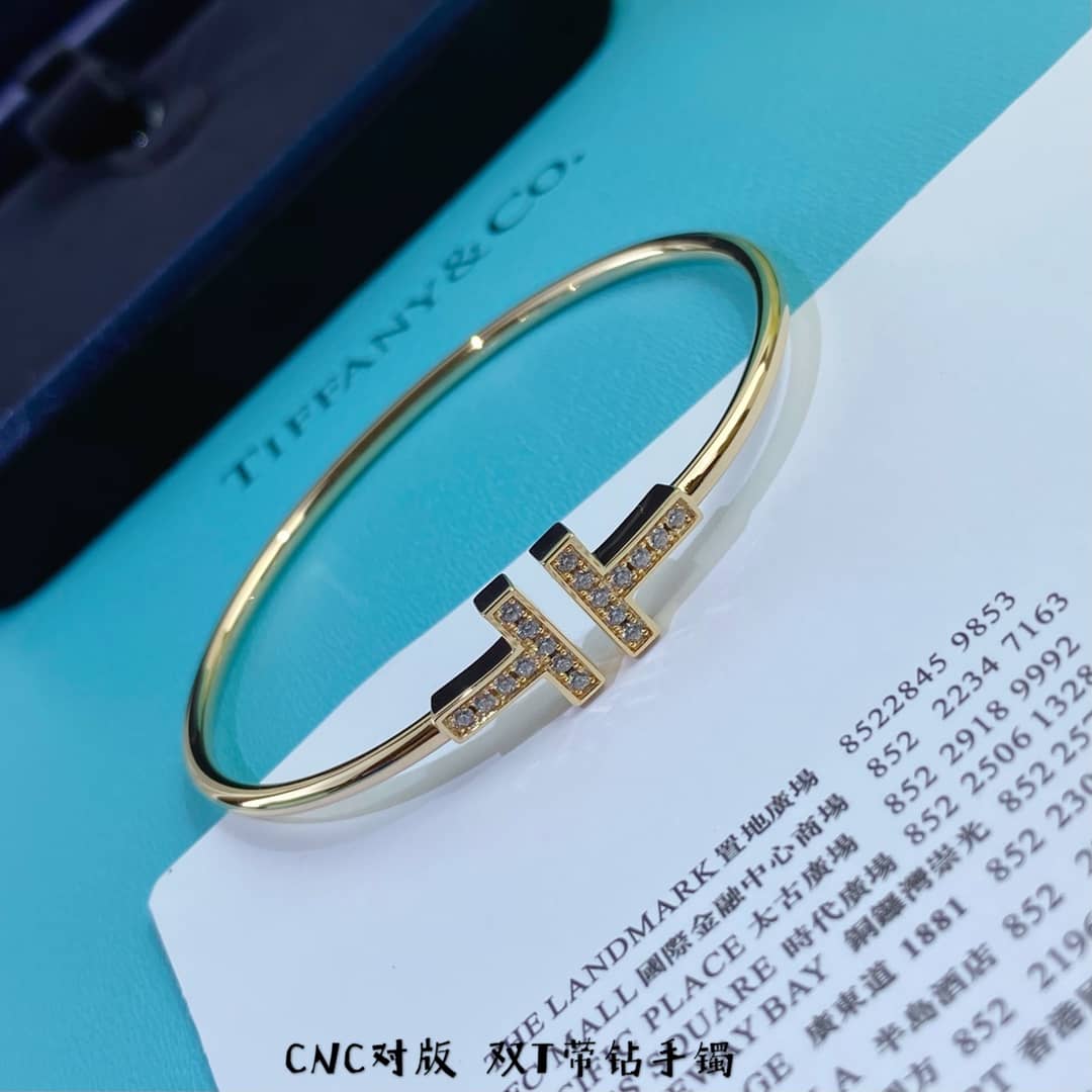 Fake Tiffany Logo Bracelet