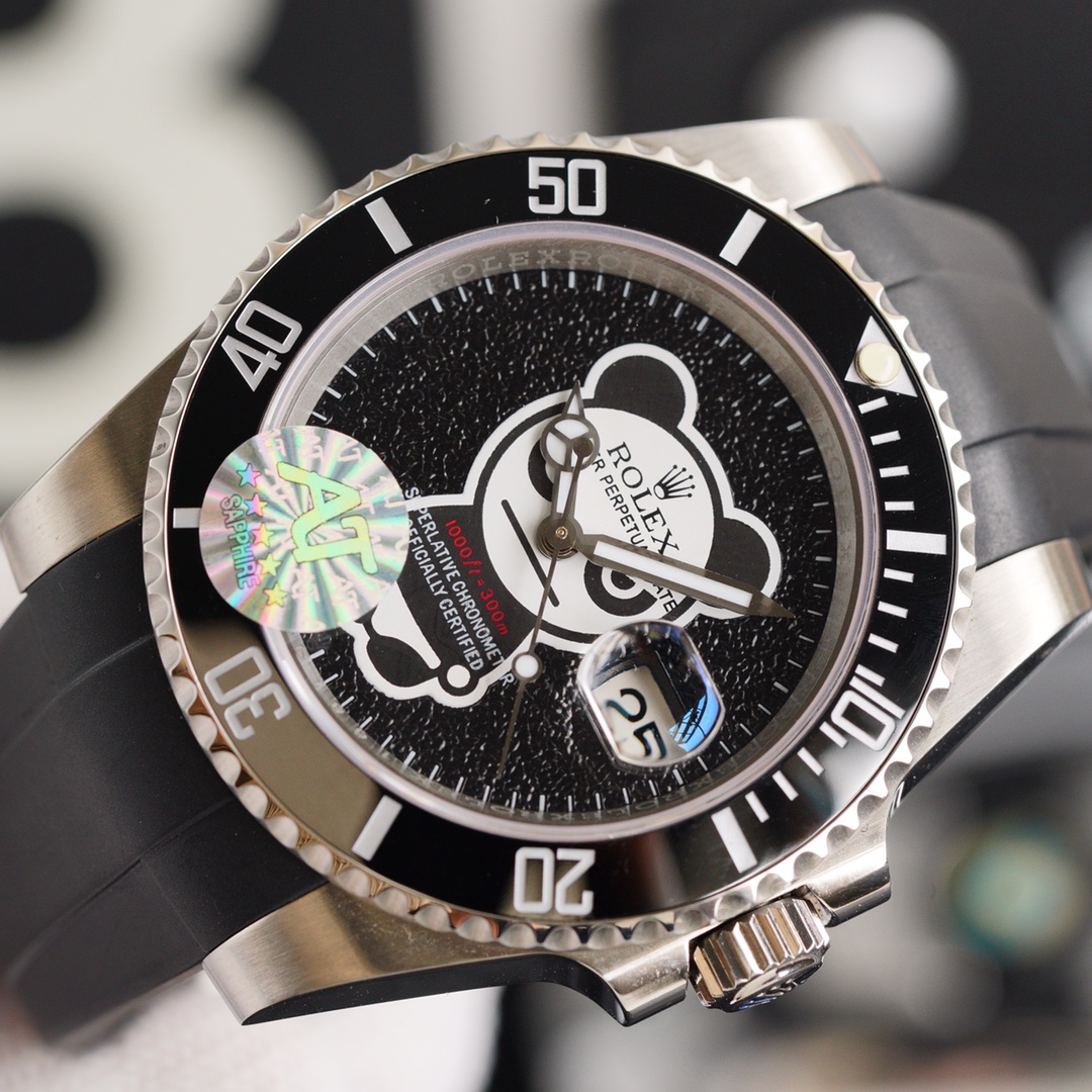 Rolex bearbrick blaken water ghost series