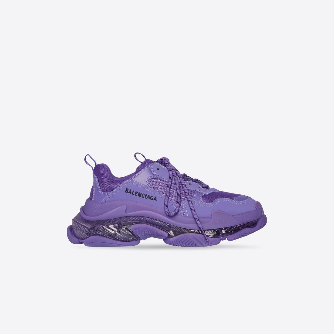 Women's Triple S Clear Sole Sneaker in Purple 544351W2GA16910