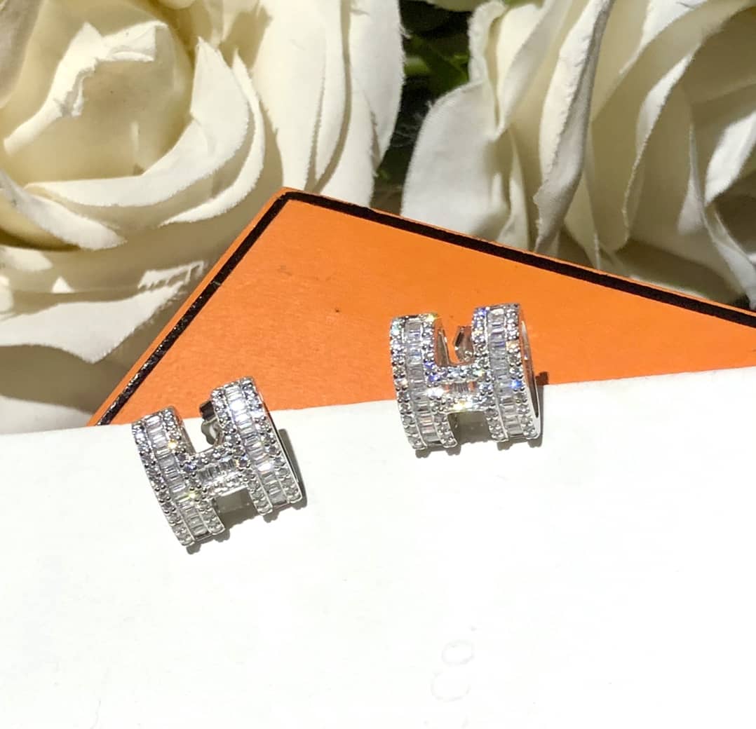 Fake Hermes Logo Earrings