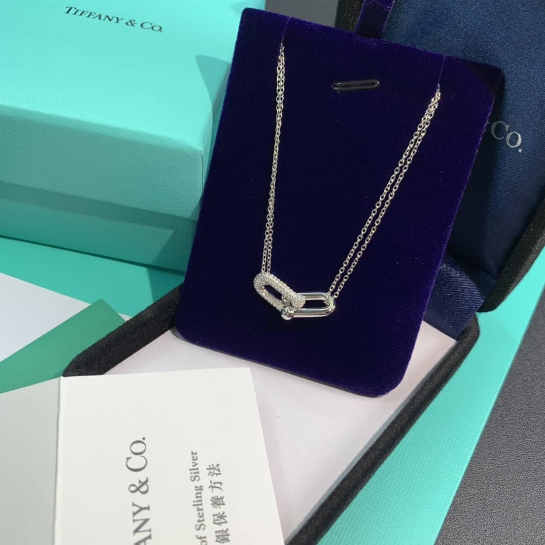 Fake Tiffany Logo Necklace