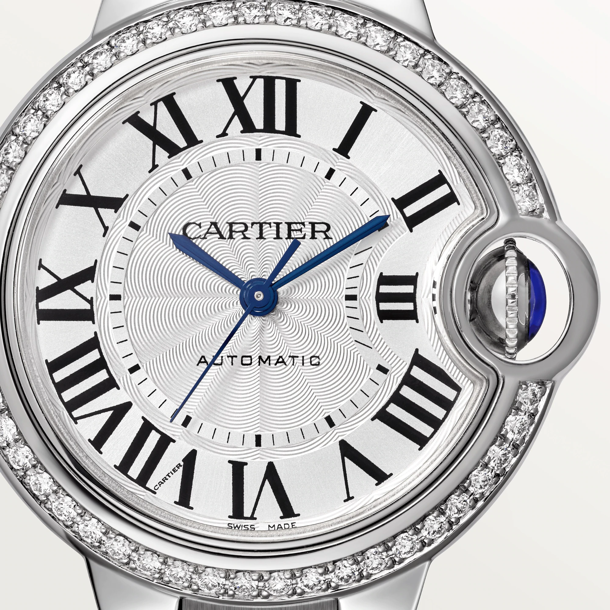 Cartier Ballon Bleu Stainless Steel & Diamonds Lady’s Watch, W4BB0023