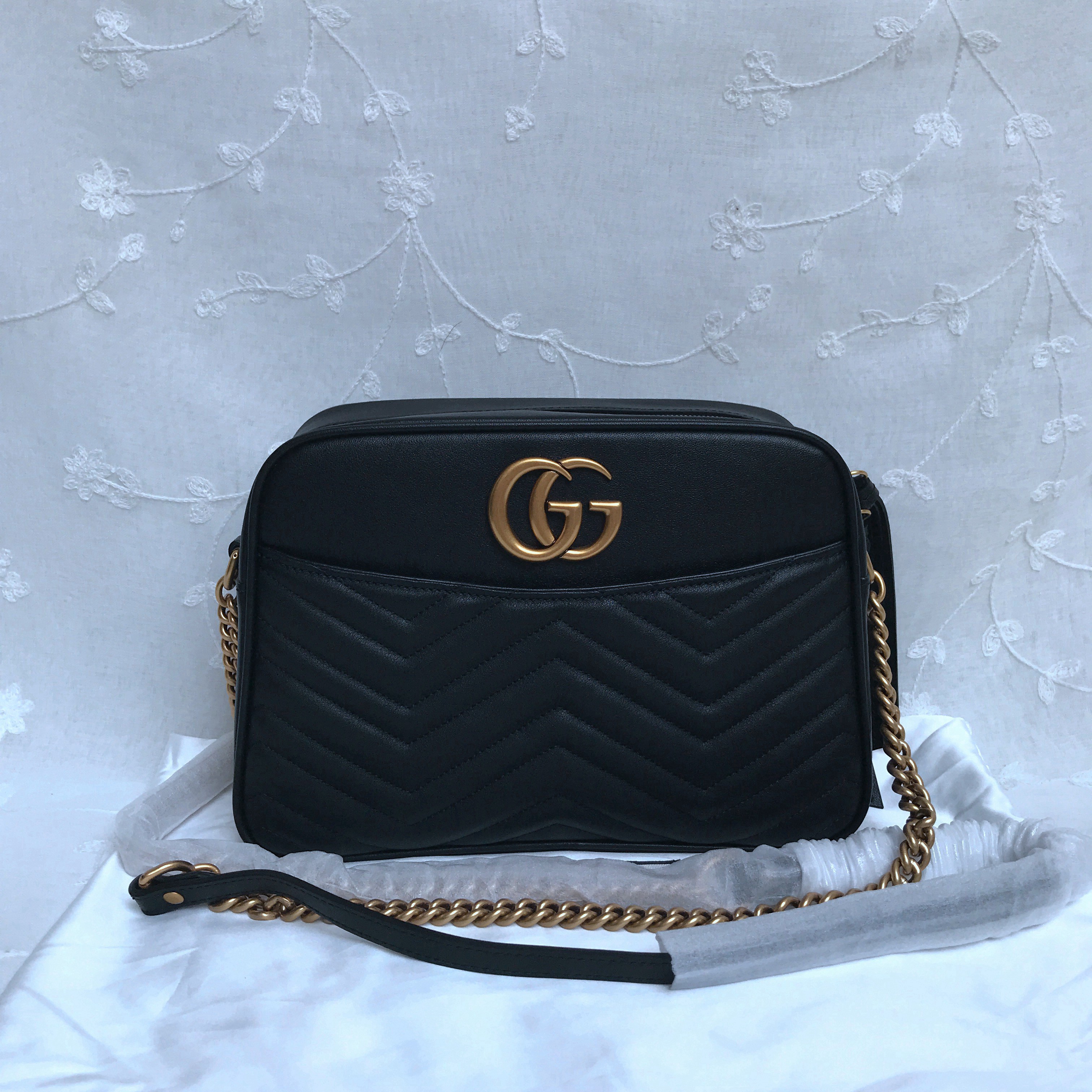 Gucci Marmont medium matelasse shoulder Bag 443499
