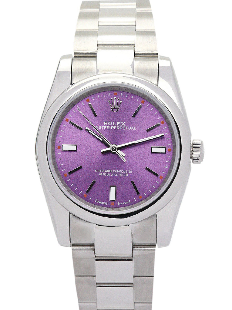 Replica Rolex Oyster Perpetual Lady 31mm Purple Dial 177200