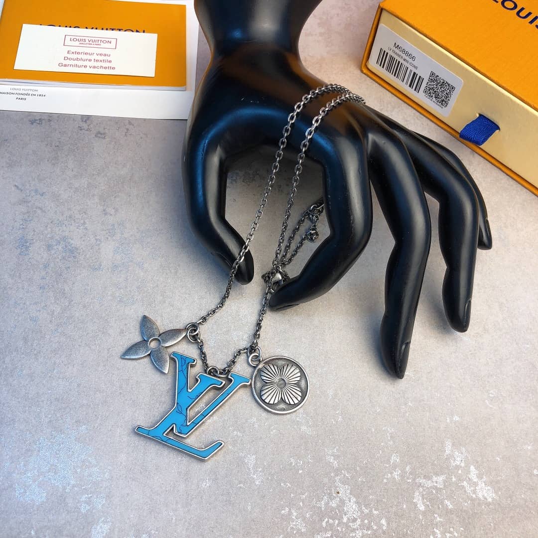 Fake Louis Vuitton Logo Necklace