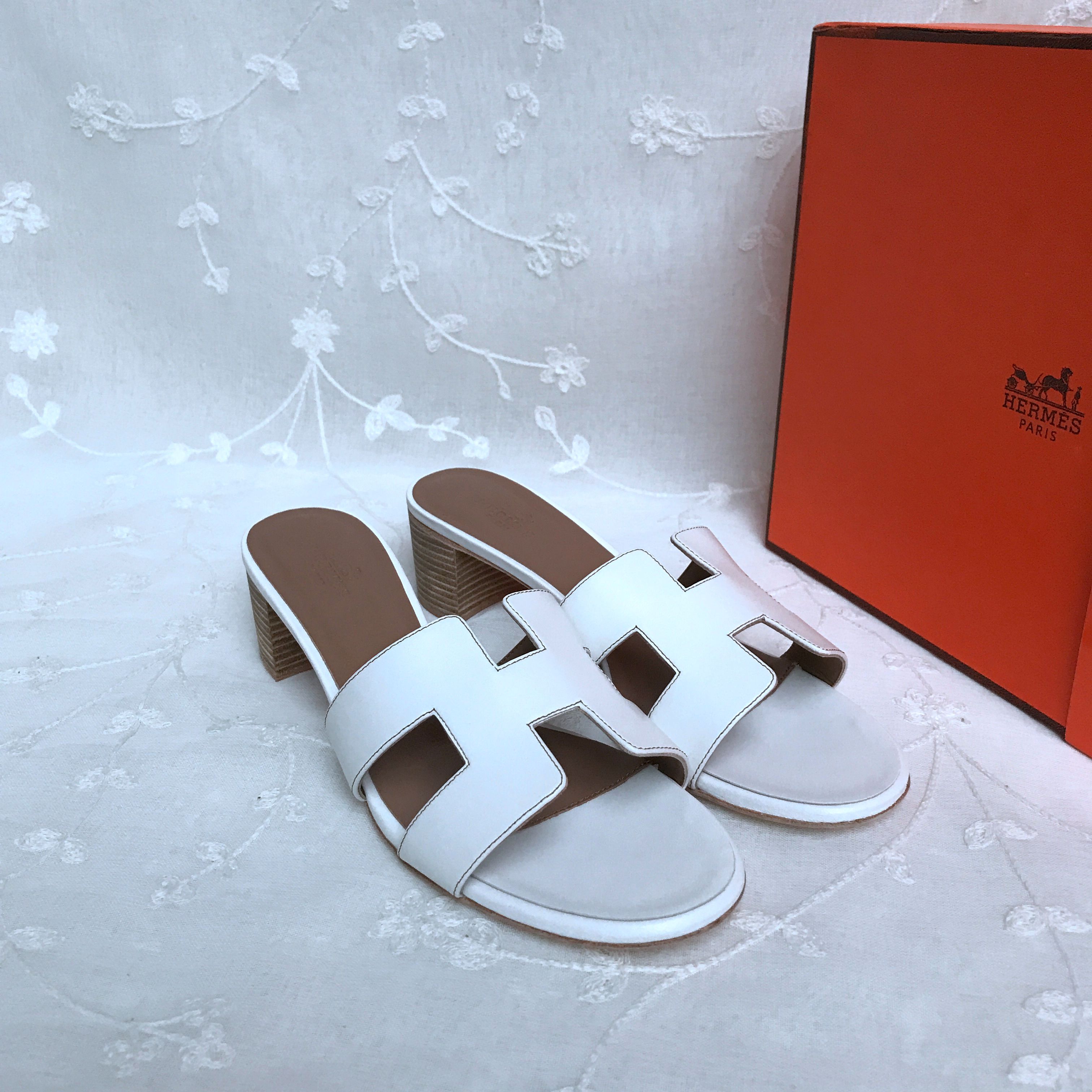 Hermes Block heel slippers 429667