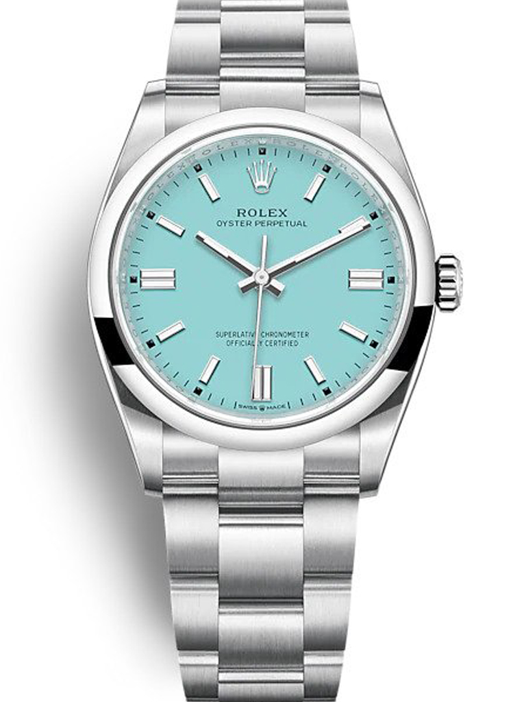 Replica Rolex Oyster Perpetual Lady 36mm Turquoise Blue Dial 126000