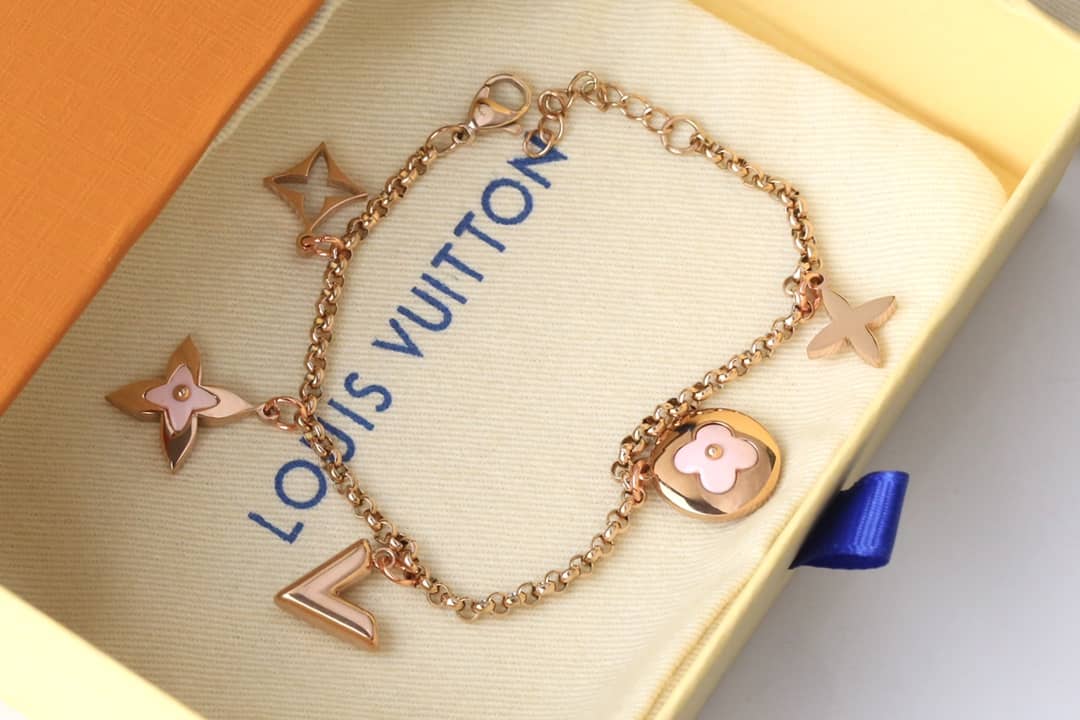 Fake Louis Vuitton Logo Bracelet