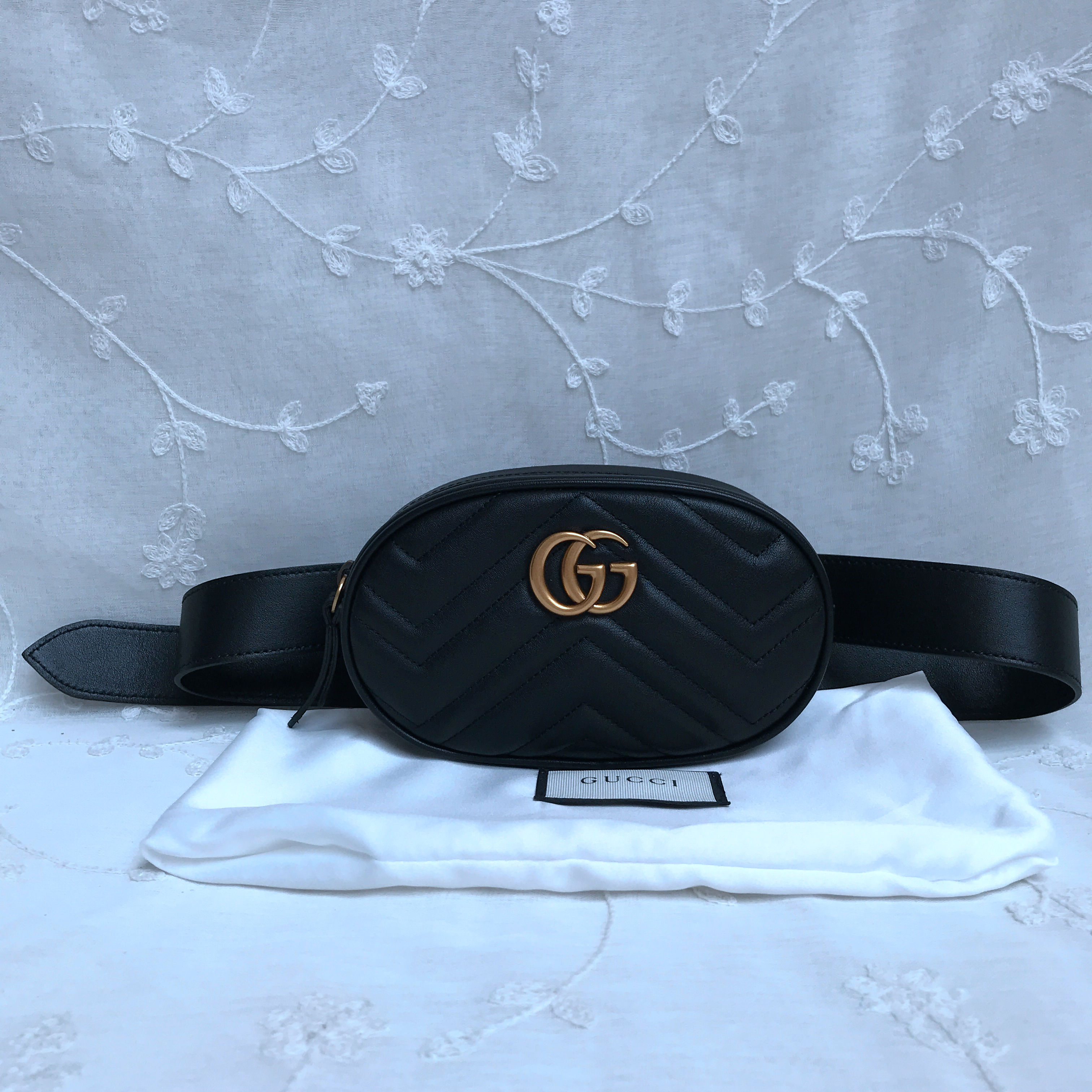 Gucci Marmont Matelasse leather belt bag 476434