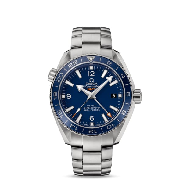 Omega Seamaster Planet Ocean 600M Co-Axial Chronometer GMT 43.5mm Titanium Blue Dial Titanium Bracelet 232.90.44.22.03.001