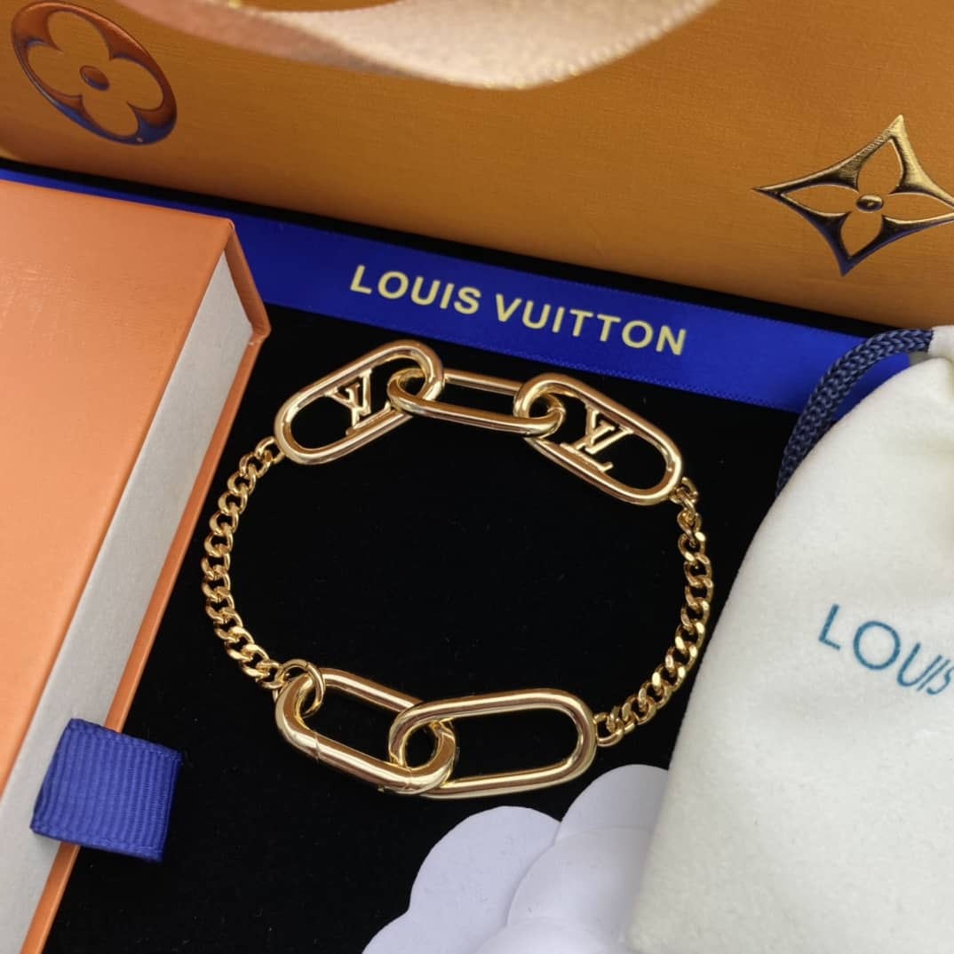 Knockoff Louis Vuitton Logo Bracelet