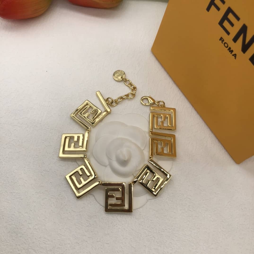 Fake Fendi Logo Bracelet
