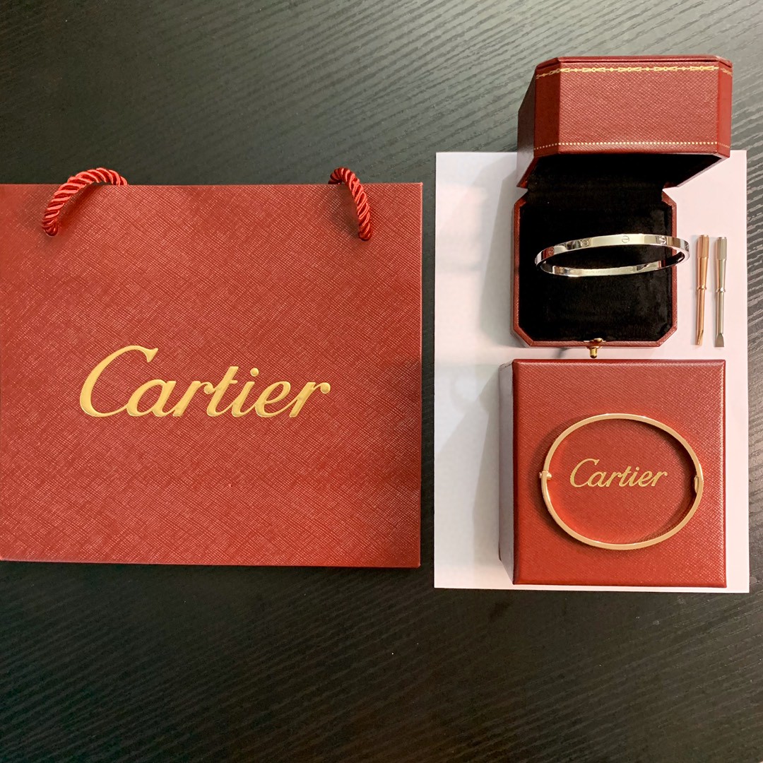 C@rtier Classic Love series narrow version glossy bracelet