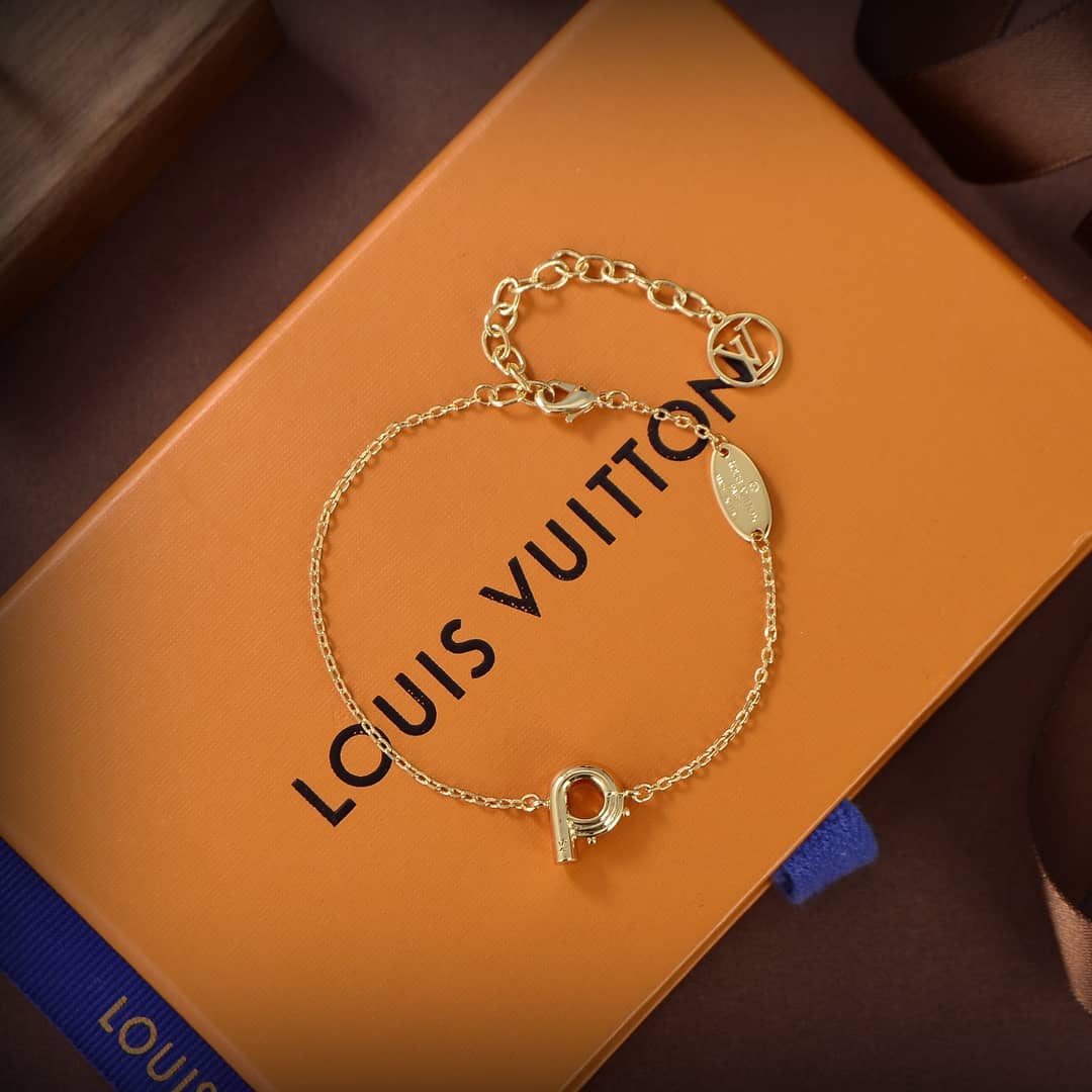 Knockoff Louis Vuitton Logo Bracelet