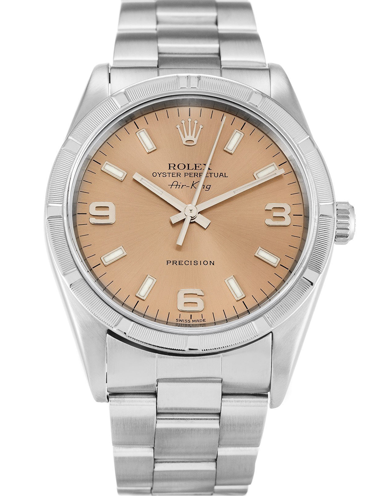 Replica Rolex Air-King 34mm Salmon Dial 14010M