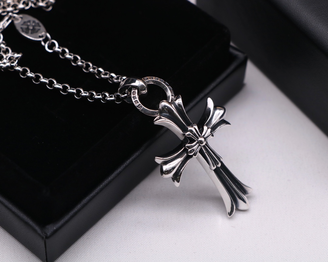 C*hrome Hearts Sterling silver Double Cross pendant necklace