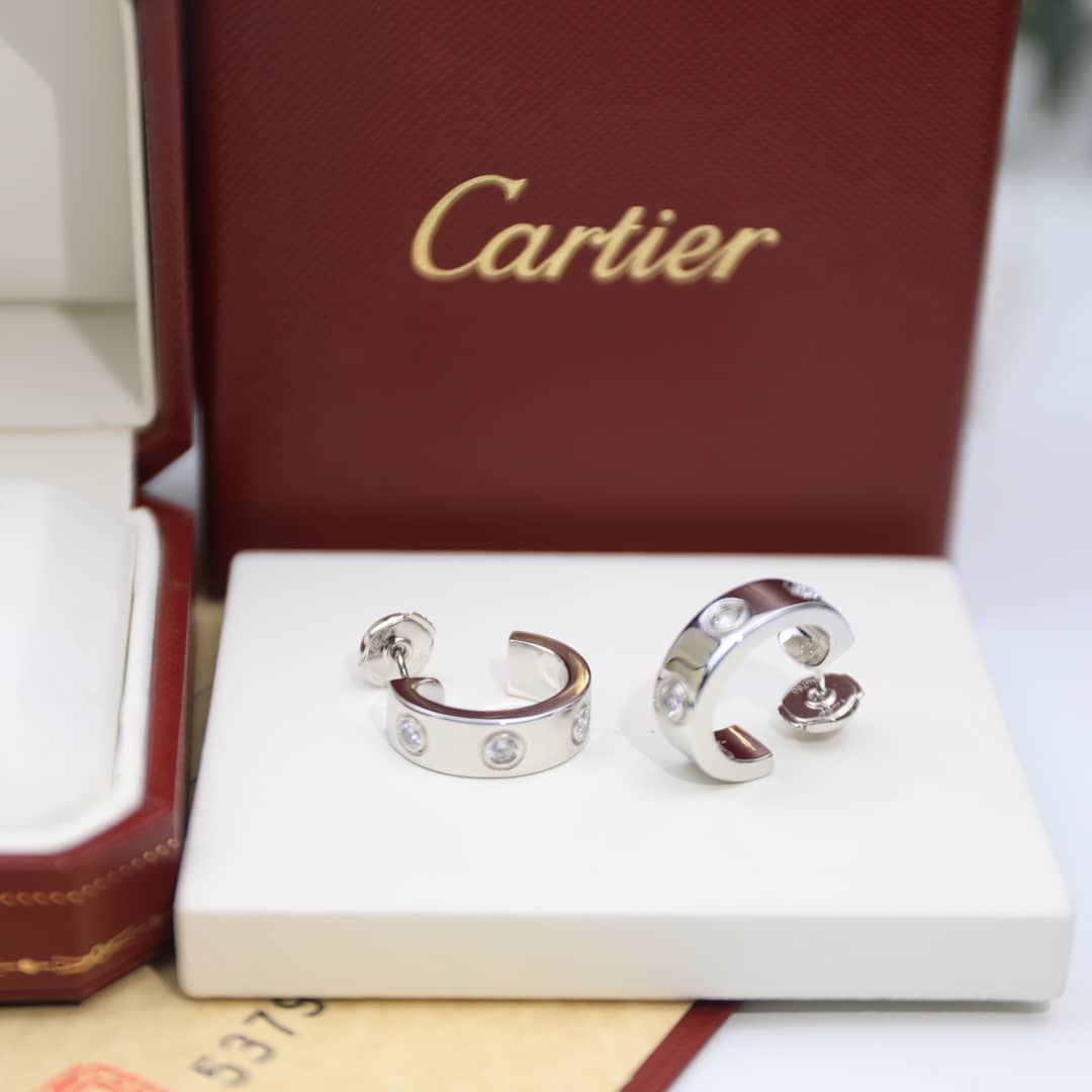 Fake Cartier Logo Earrings