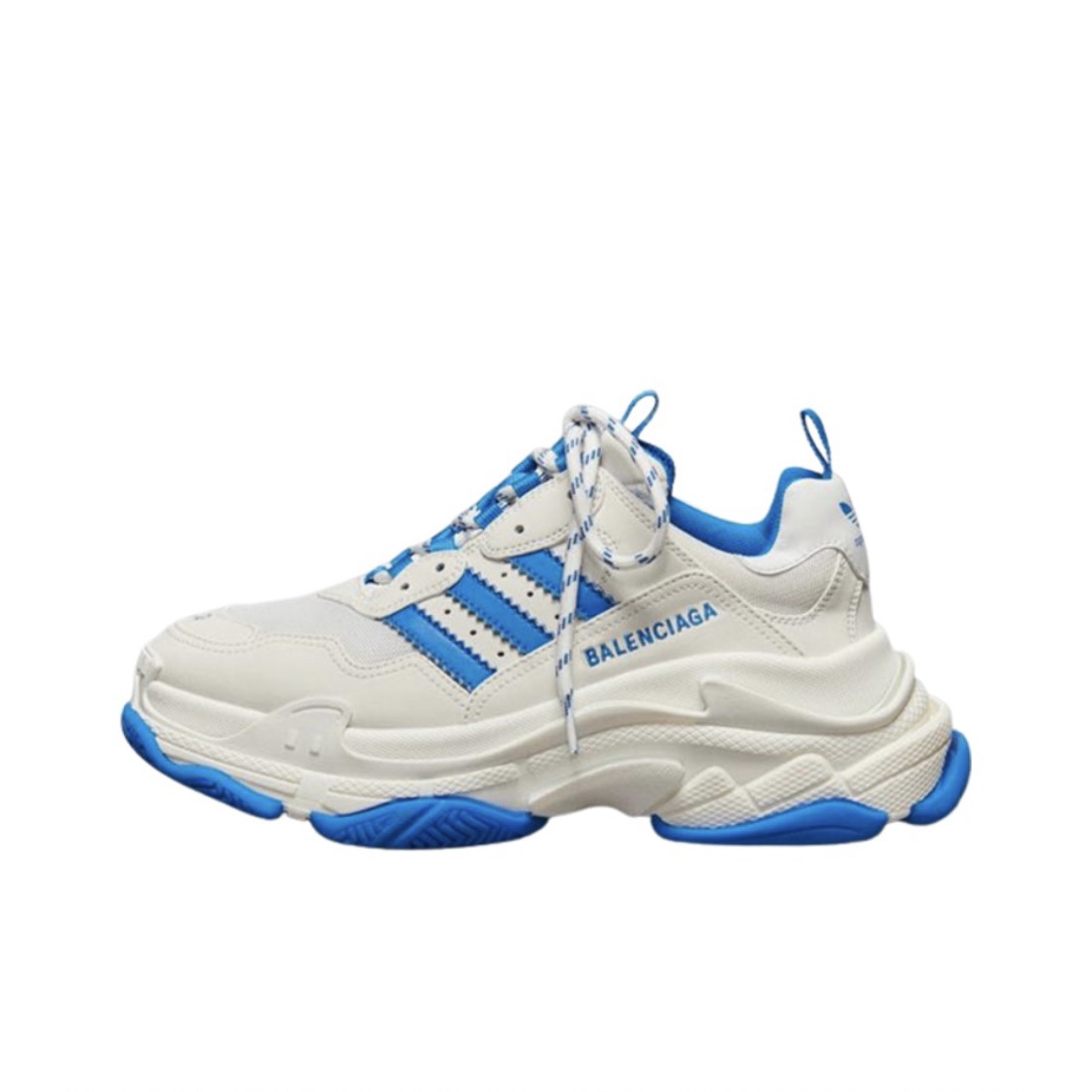 BALENCIAGA X ADIDAS TRIPLE S SNEAKERS WHITE BLUE IF0167