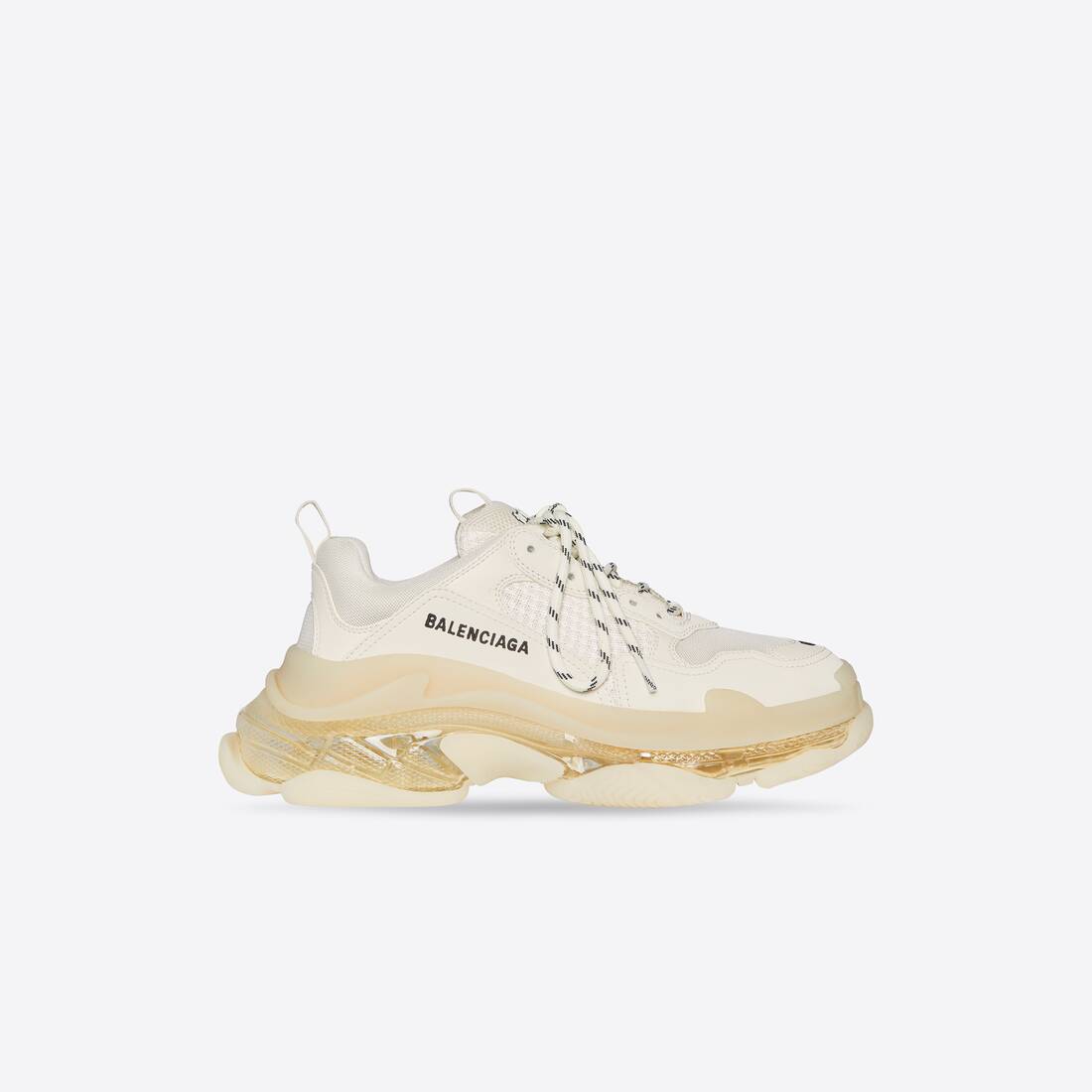 Women's Triple S Clear Sole Sneaker in Beige 544351W2GA19100