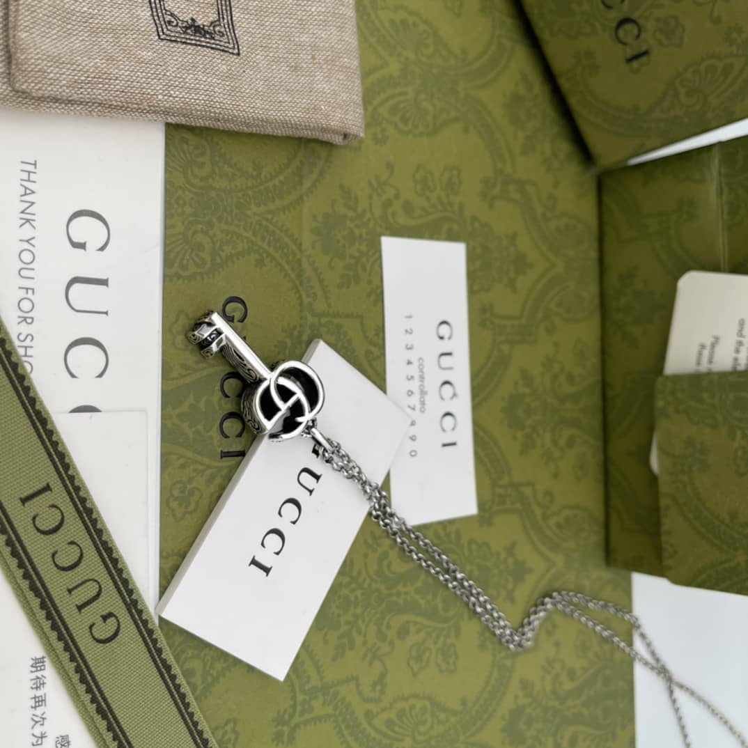 Fake Gucci Logo Necklace