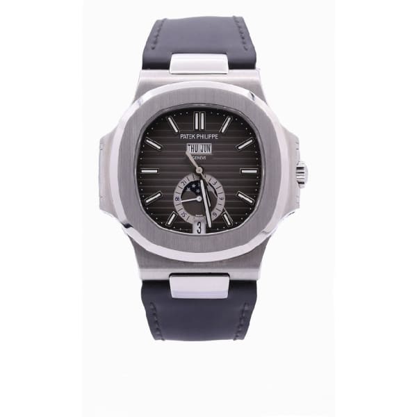 Patek Philippe Nautilus Annual Calendar Moon Phases Stainless Steel Black Dial 5726A-001
