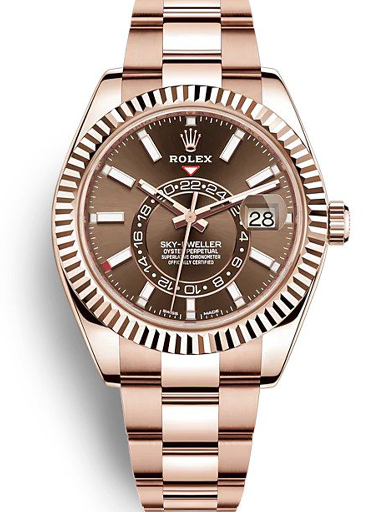 Replica Rolex Sky-Dweller 42mm Chocolate Dial 326935