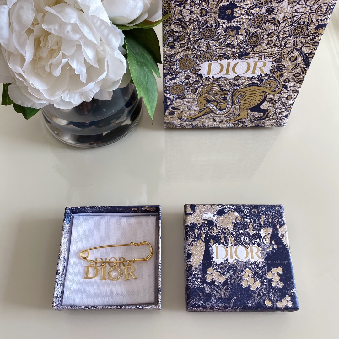 Dior Letter pin brooch