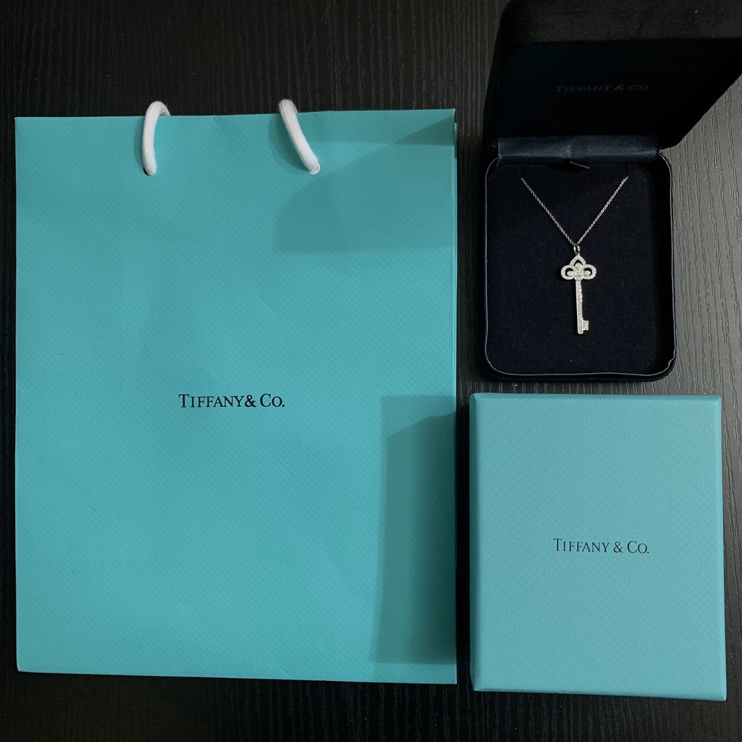 Tiffany Iris Key Necklace