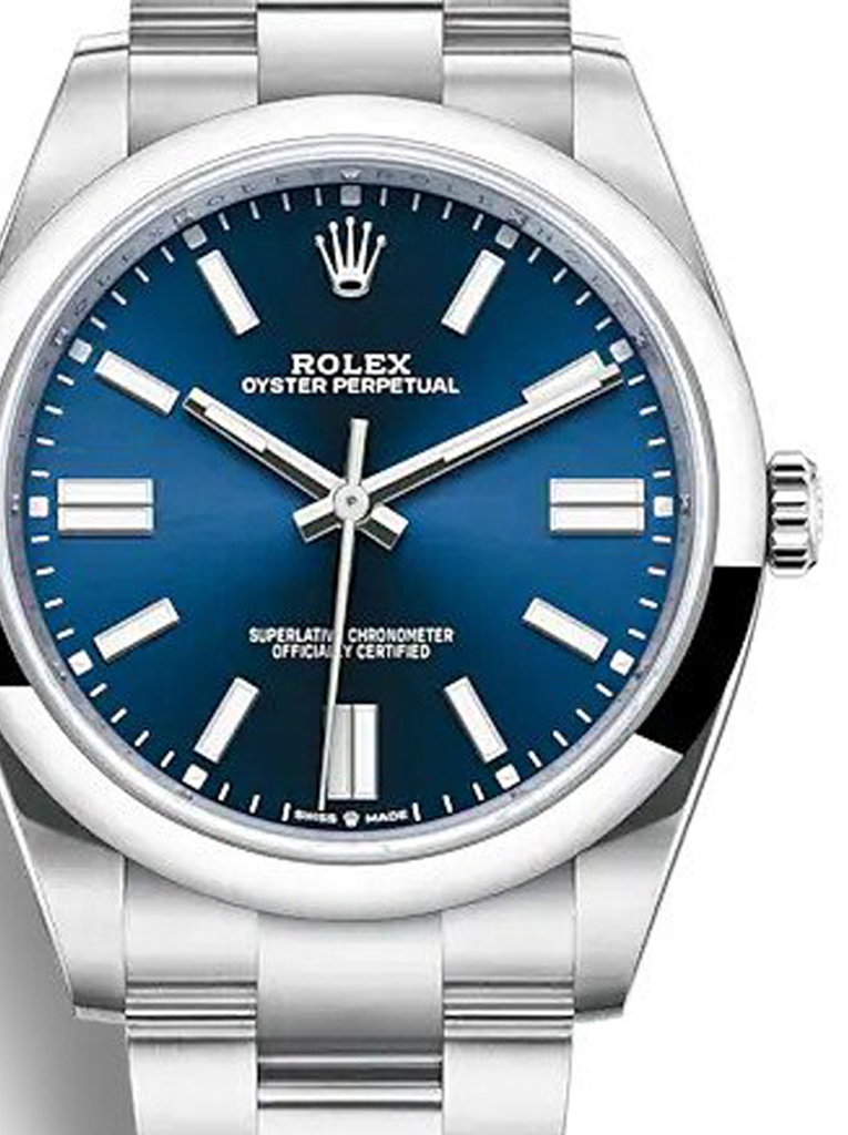 Replica Rolex Oyster Perpetual Lady 41mm Blue Dial 124300