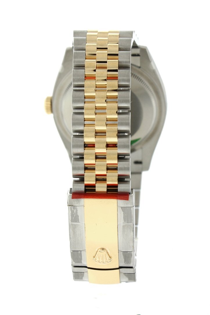 Rolex Datejust 36 Yellow Gold/Steel White Roman Dial & Fluted Bezel Jubilee Bracelet 126233