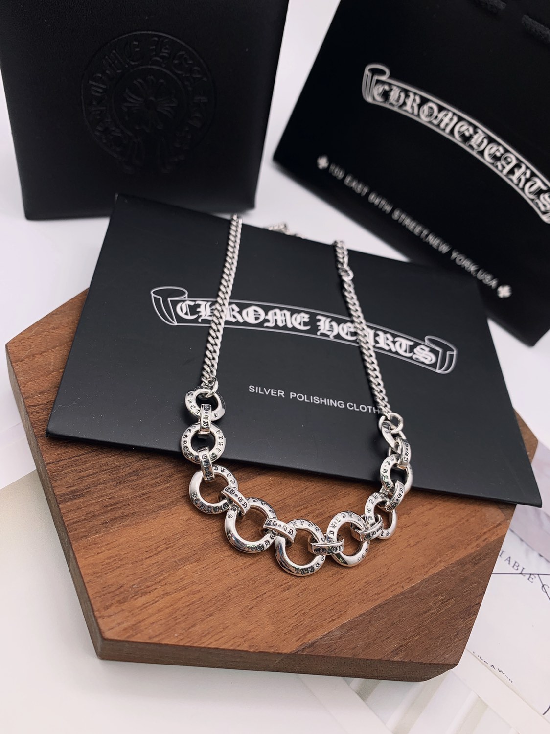 C*hrome Hearts Collarbone chain necklace S925 fashion style restoring ancient ways joker sterling silver hot cake