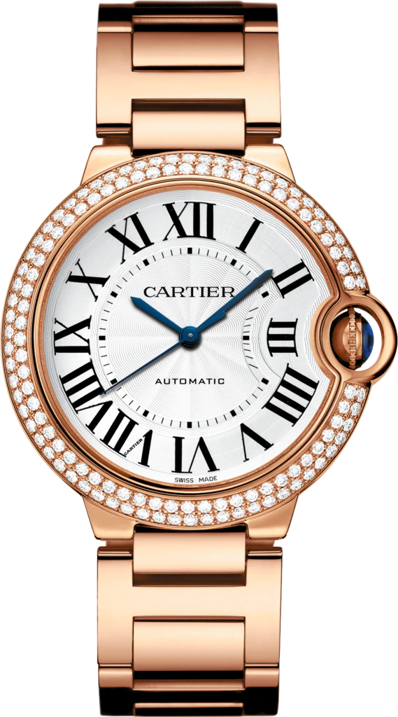 Cartier Ballon Bleu 36mm Rose Gold & Diamond Lady’s Watch, WJBB0067