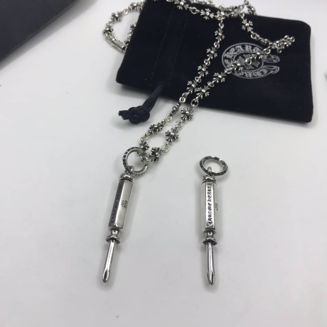 Fake Chrome Hearts Logo Necklace